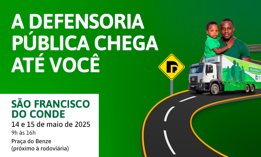 Defensoria leva atendimento jurídico gratuito a São Francisco do Conde nos dias 14 e 15 de maio